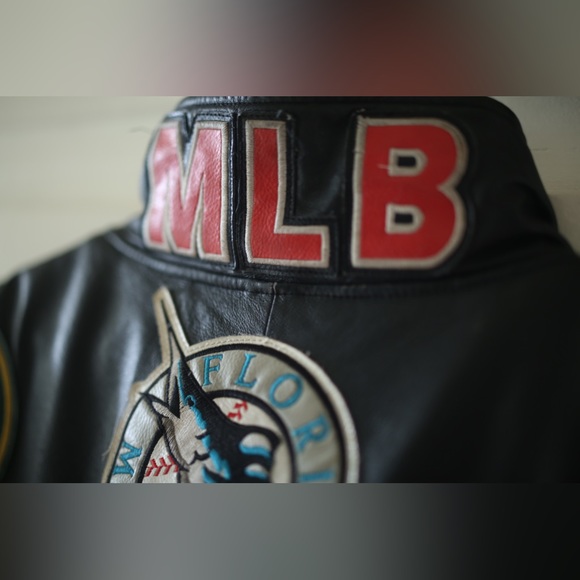 JH Design MLB Patch Real LeatherJacket - Picture 4 of 11